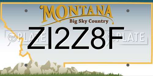 ZI2Z8F Montana License Plate