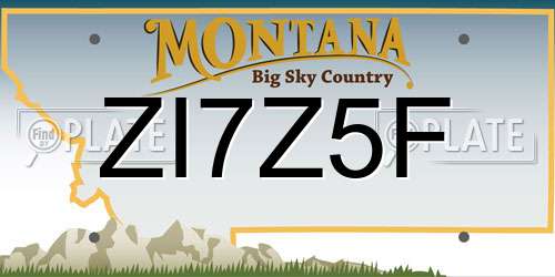 ZI7Z5F Montana License Plate