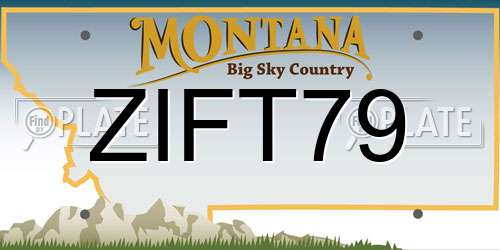 ZIFT79 Montana License Plate