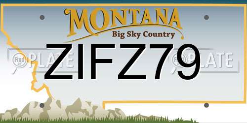 ZIFZ79 Montana License Plate