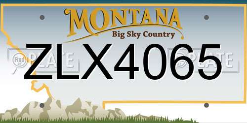 ZLX4065 Montana License Plate