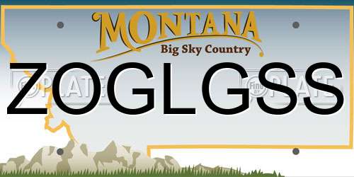 ZOGLGSS Montana License Plate