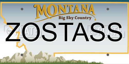 ZOSTASS Montana License Plate