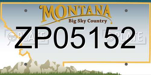 ZP05152 Montana License Plate