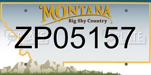 ZP05157 Montana License Plate