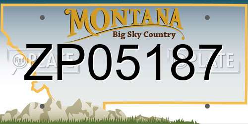 ZP05187 Montana License Plate