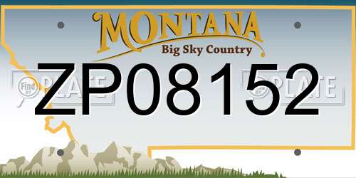 ZP08152 Montana License Plate