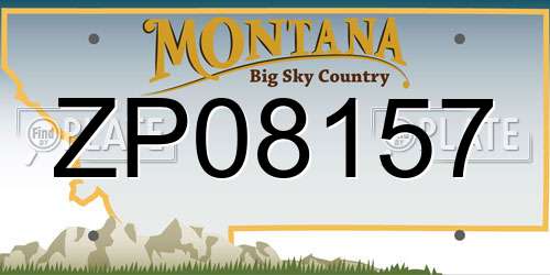 ZP08157 Montana License Plate