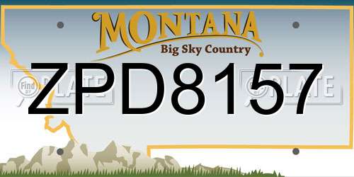 ZPD8157 Montana License Plate