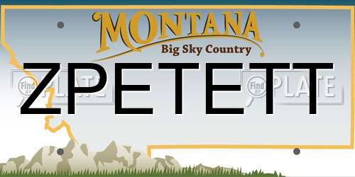 ZPETETT Montana License Plate