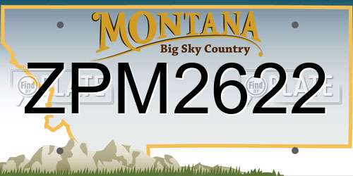 ZPM2622 Montana License Plate
