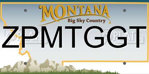 ZPMTGGT Montana License Plate
