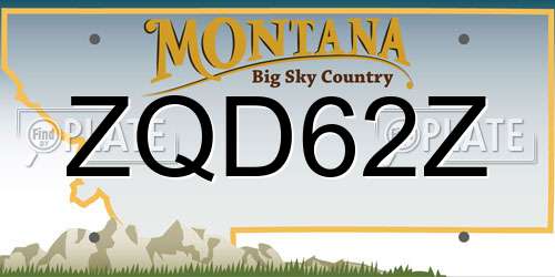 ZQD62Z Montana License Plate