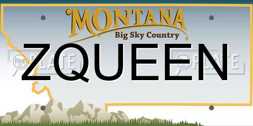 ZQUEEN Montana License Plate
