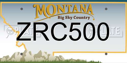 ZRC500 Montana License Plate