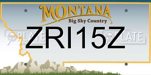 ZRI15Z Montana License Plate