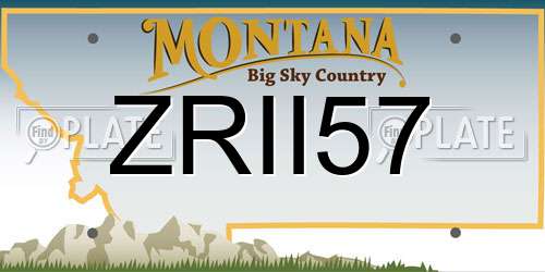 ZRII57 Montana License Plate