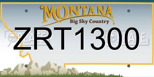ZRT1300 Montana License Plate