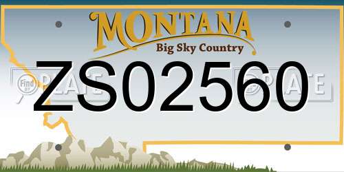 ZS02560 Montana License Plate