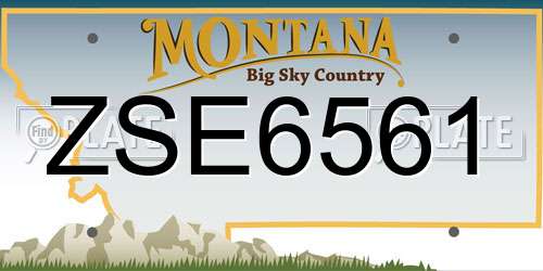 ZSE6561 Montana License Plate