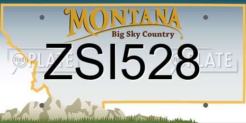 ZSI528 Montana License Plate