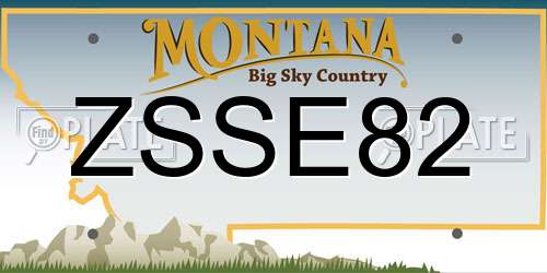 ZSSE82 Montana License Plate