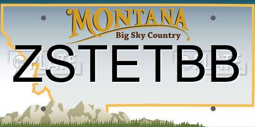 ZSTETBB Montana License Plate
