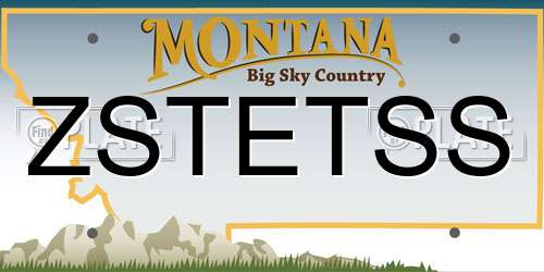 ZSTETSS Montana License Plate