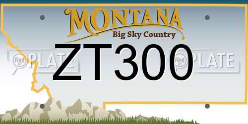 ZT300 Montana License Plate