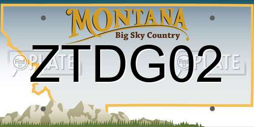 ZTDG02 Montana License Plate