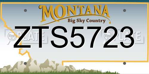 ZTS5723 Montana License Plate