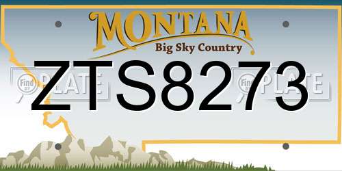ZTS8273 Montana License Plate