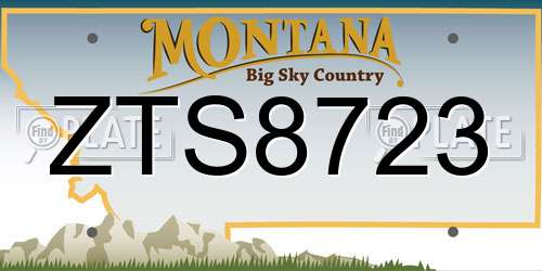 ZTS8723 Montana License Plate