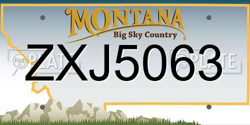 ZXJ5063 Montana License Plate