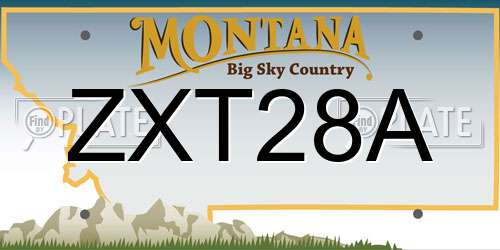 ZXT28A Montana License Plate