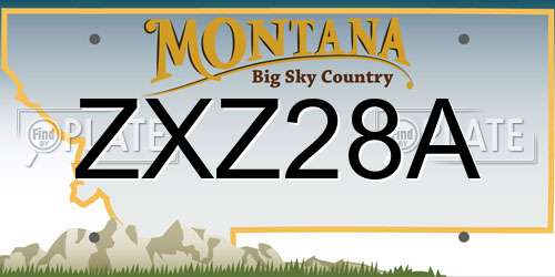 ZXZ28A Montana License Plate