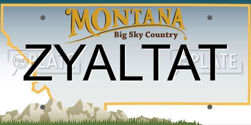 ZYALTAT Montana License Plate