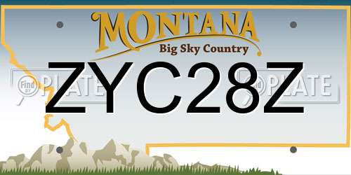 ZYC28Z Montana License Plate