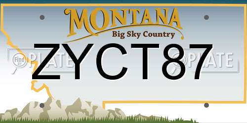 ZYCT87 Montana License Plate