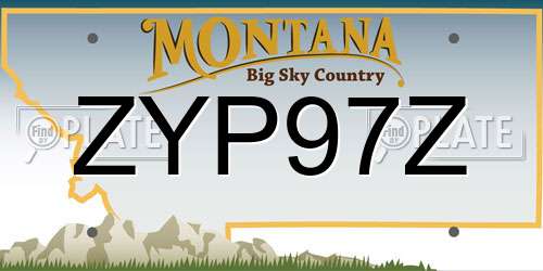 ZYP97Z Montana License Plate