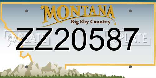 ZZ20587 Montana License Plate