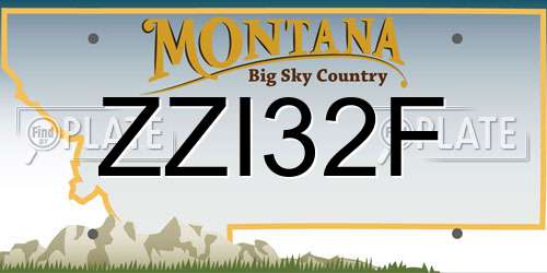 ZZI32F Montana License Plate
