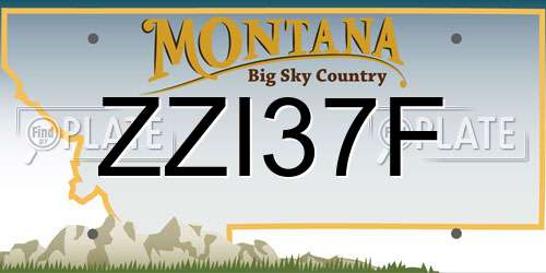 ZZI37F Montana License Plate