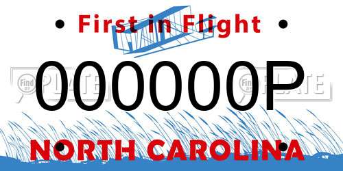 000000P North Carolina License Plate