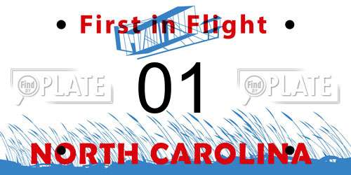 01 North Carolina License Plate