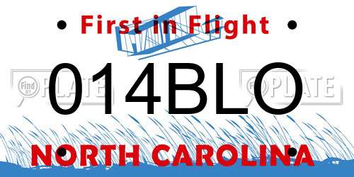 014BLO North Carolina License Plate