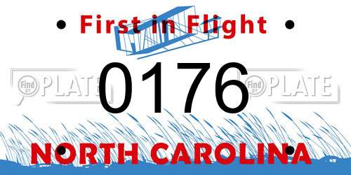 0176 North Carolina License Plate