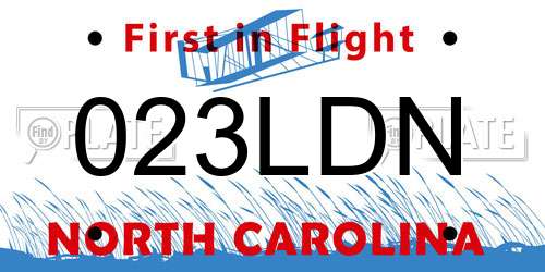 023LDN North Carolina License Plate