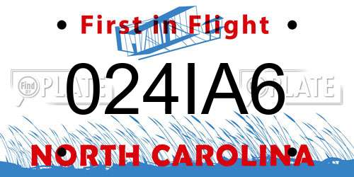 024IA6 North Carolina License Plate