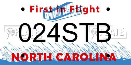 024STB North Carolina License Plate